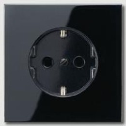 LS1520KISW LS 990 Черный Розетка с заземлением с защитой от детей Jung 16А/250В LS серия