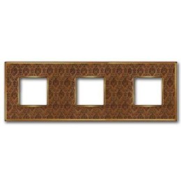 FD01323DBOB Рамка Vintage Tapestry Decorbrass / Золото 3-постовая Fede