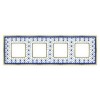 FD01474AZOB Рамка Belle Epoque Porcelain Blue LYS / Bright gold 4-постовая гор/верт. Fede