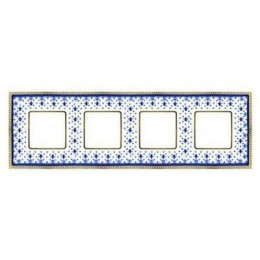 FD01474AZOB Рамка Belle Epoque Porcelain Blue LYS / Bright gold 4-постовая гор/верт. Fede
