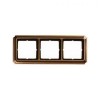 MTN483343 Рамка Antik Античная латунь 3-постовая Merten