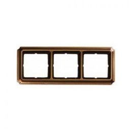 MTN483343 Рамка Antik Античная латунь 3-постовая Merten