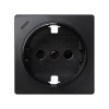 73041-62 Накладка со шторками на розетку с заземлением, Simon 73 Loft, графит