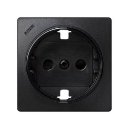 73041-62 Накладка со шторками на розетку с заземлением, Simon 73 Loft, графит