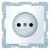6161036089 Штепсельная розетка без защитного контакта цвет: полярная белизна, с эффектом бархата, Q.1 Berker