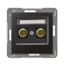 Ospel Impresja Антрацит Розетка аккустическая 1-я, без рамки GGN-1Y/m/50 Ospel Impresja Антрацит Розетка аккустическая 1-я, без рамки GGN-1Y/m/50