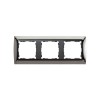 82834-67 Рамка декоративная, 3 поста, Simon 82, вороненая сталь-графит
