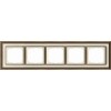 1725-848-500 Рамка Dynasty Латунь античная белое стекло 5-постовая ABB