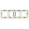 FD01474NEOB Рамка Belle Epoque Porcelain Black lys / bright gold 4-постовая гор/верт. Fede
