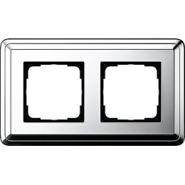 0212641 Рамка Classix Хром / Хром 2-постовая Gira