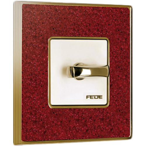 FD01331PROB Рамка Vintage Corinto Красный / Золото 1-постовая Fede