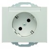 47287109 Штепсельная розетка SCHUKO 45° с полем для надписей цвет: полярная белизна, с блеском K.1 Berker