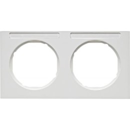 10122279 Рамка с полем для надписей R.3 Полярная белизна с блеском 2-постовая Berker