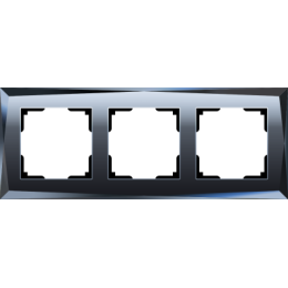 WL08-Frame-03 Рамка на 3 поста  (черный) Diamant Werkel a029845