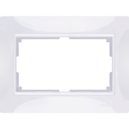 WL03-Frame-01-DBL-white Рамка для двойной розетки (белый, basic) Snabb basic Werkel a040200