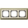 0213663 Рамка Classix Art Бронза / Кремовый 3-постовая Gira
