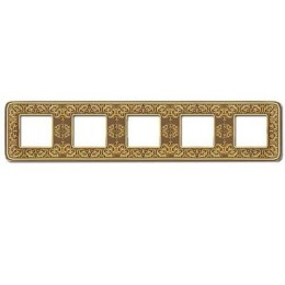 FD01375PB Рамка Emporio Bright Patina 5-постовая Fede