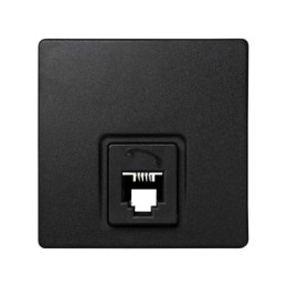 73480-62 Розетка телефонная RJ11, 4 контакта, Simon 73 Loft, графит