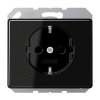 SL520KISW SL 500 Черный Розетка с/з с защитными шторками безвинт зажим Jung