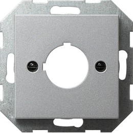 027226 Накладка с опорной пластиной для крепления командных и сообщающих устройств 22,5 мм Алюминий Gira