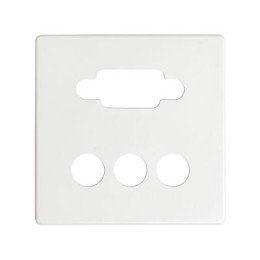 8200092-030 Накладка для коннектора VGA HD15, "мама" + 3RCA, S82, S82N, S82 Detail, белый Simon