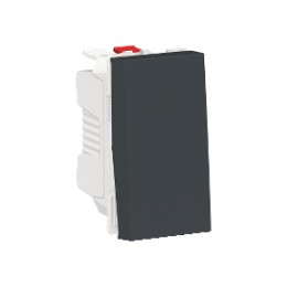 NU310654 Выключатель 1-клавишный, кнопочный, сх. 1 10 A, 1 мод, Антрацит Schneider Electric
