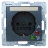 41081606 Штепсельная розетка SCHUKO с защитой от перенапряжения цвет: антрацит, матовый B.1/B.3/B.7 Glas Berker