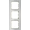 10133904 Рамка B.3 Алюминий / Полярная белизна 3-постовая вертикальная Berker