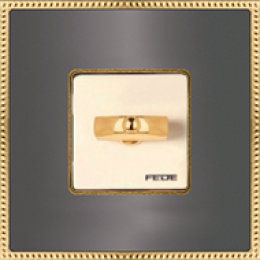 FD01431GROB Рамка Belle Epoque Metal Графит / Золото 1-постовая Fede