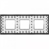 FD01343NECB Рамка Vintage Porcelain Black LYS / Хром 3-постовая Fede