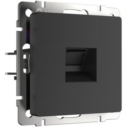 WL08-RJ-11 Телефонная розетка  RJ-11  (черный матовый) Antik Werkel a029855