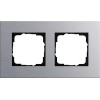 021217 Рамка Esprit Алюминий 2-постовая Gira