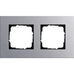 021217 Рамка Esprit Алюминий 2-постовая Gira