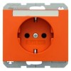 47397014 Штепсельная розетка SCHUKO с полем для надписей цвет: оранжевый, с блеском K.1/K.5 Berker