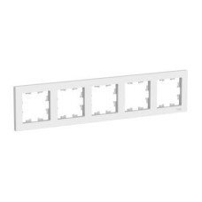 ATN000105 Рамка AtlasDesign Белый 5-постовая Schneider Electric ATN000105 Рамка AtlasDesign Белый 5-постовая Schneider Electric
