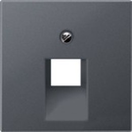 EP569-1BFPLUAAN EcoProfi Накладка для телефонной/компьютерной розетки ECO profi, цвет - антрацит, одинарная Jung