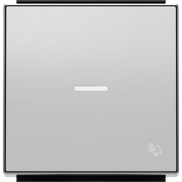 8504.3 PL Клавиша для 1-клав/ выключателей /переключ /кнопок сим "ЗВОНОК" линзой серебряный, ABB