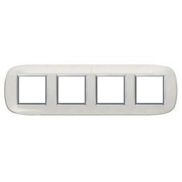 HB4802/4DB Рамка Axolute Овал Белая карамель 2+2+2+2 модуля Bticino