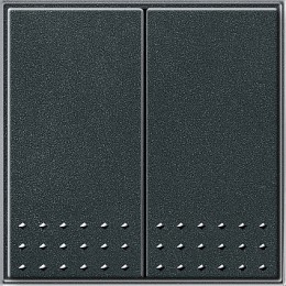 012867 Трехклавишный перелючатель с самовозвратом 10А/250В в сборе Антрацит Gira TX44