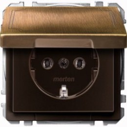 MTN2311-4143 Механизм розетки с крышкой Merten