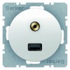3315392089 BMO USB/3.5mm AUDIO, R.1, цвет: полярная белезна Berker