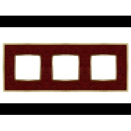 FD01463PROB Рамка Belle Epoque Corinto Pompeired / bright gold 3-постовая гор/верт. Fede