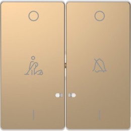 MTN3429-6051 D-life клавиша 2-ная, линзой led, символ: звонок/горничная, шампань Merten