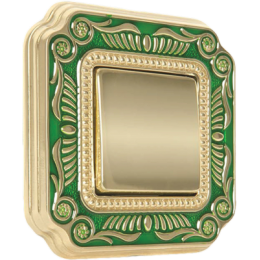 FD01361VEEN Рамка Smalto Italiano Firenze Изумрудно-зеленый 1-постовая Fede