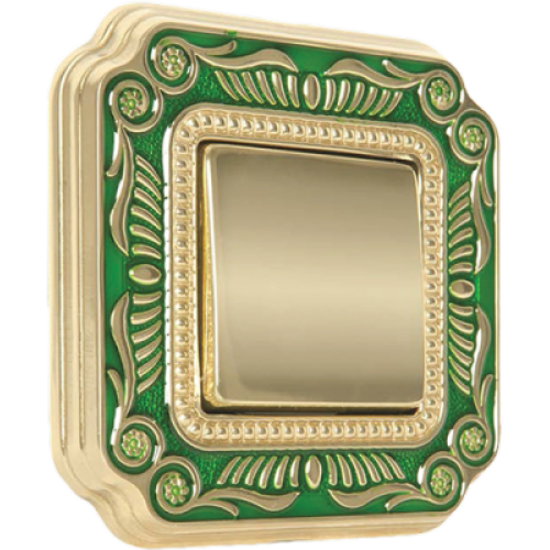 FD01361VEEN Рамка Smalto Italiano Firenze Изумрудно-зеленый 1-постовая Fede