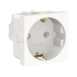 NU303618 Розетка с заземл., без шторок, винт. зажим, 16А, 250В, 2 мод Белый Schneider Electric