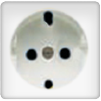 FD16723 Накладка розетки 2К+З нем.стандарт, цвет Белый FEDE