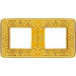 FD01372OP Рамка Emporio Gold White Patina 2-постовая Fede
