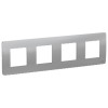 NU200830 Рамка Unica Studio Алюминий 4-постовая Schneider Electric