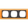 021387 Рамка Event Оранжевый / Черный 3-постовая Gira